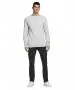 Herren Pullover Hill Knit Crew Neck von Jack & Jones in Light Grey Melange