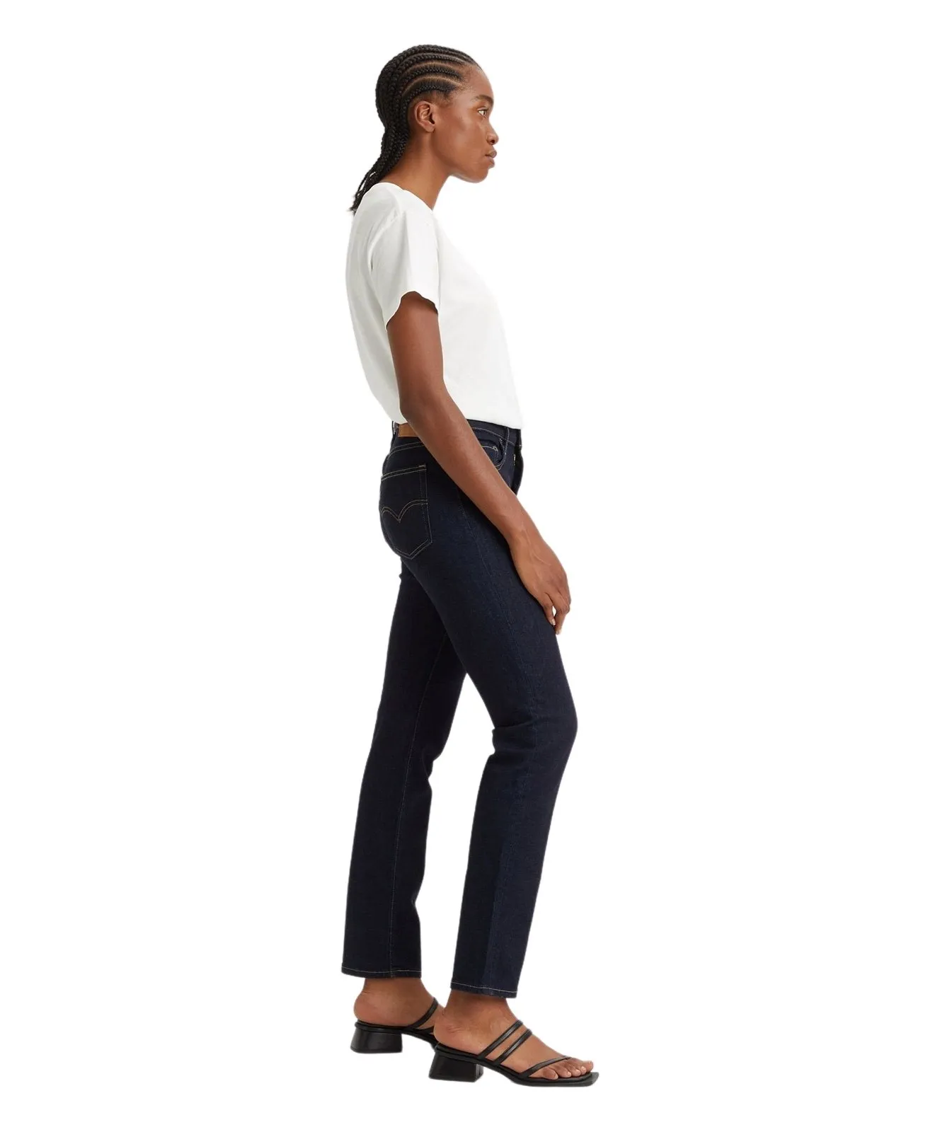 Damen Jeans 724 High-Waisted Straight von Levis in Blue Wave Rinse