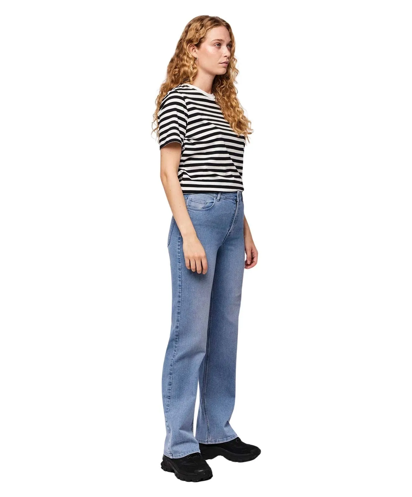 Damen Jeans Peggy von Pieces in Light Blue