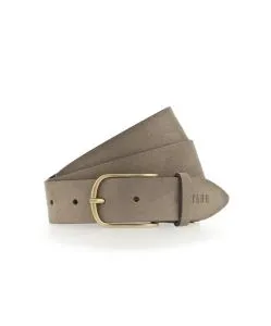 Mustang Ledergürtel aus Velourleder in Taupe