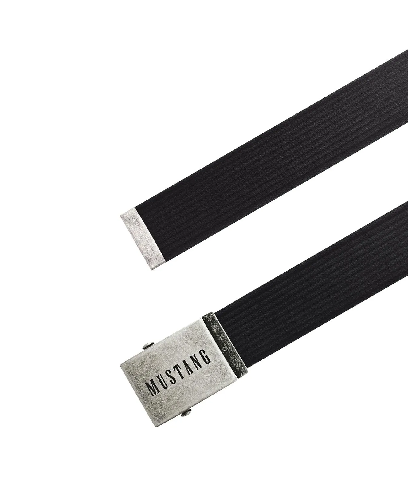 Herren Gürtel 40 mm Baumwoll-Bandgürtel von Mustang in Anthrazit