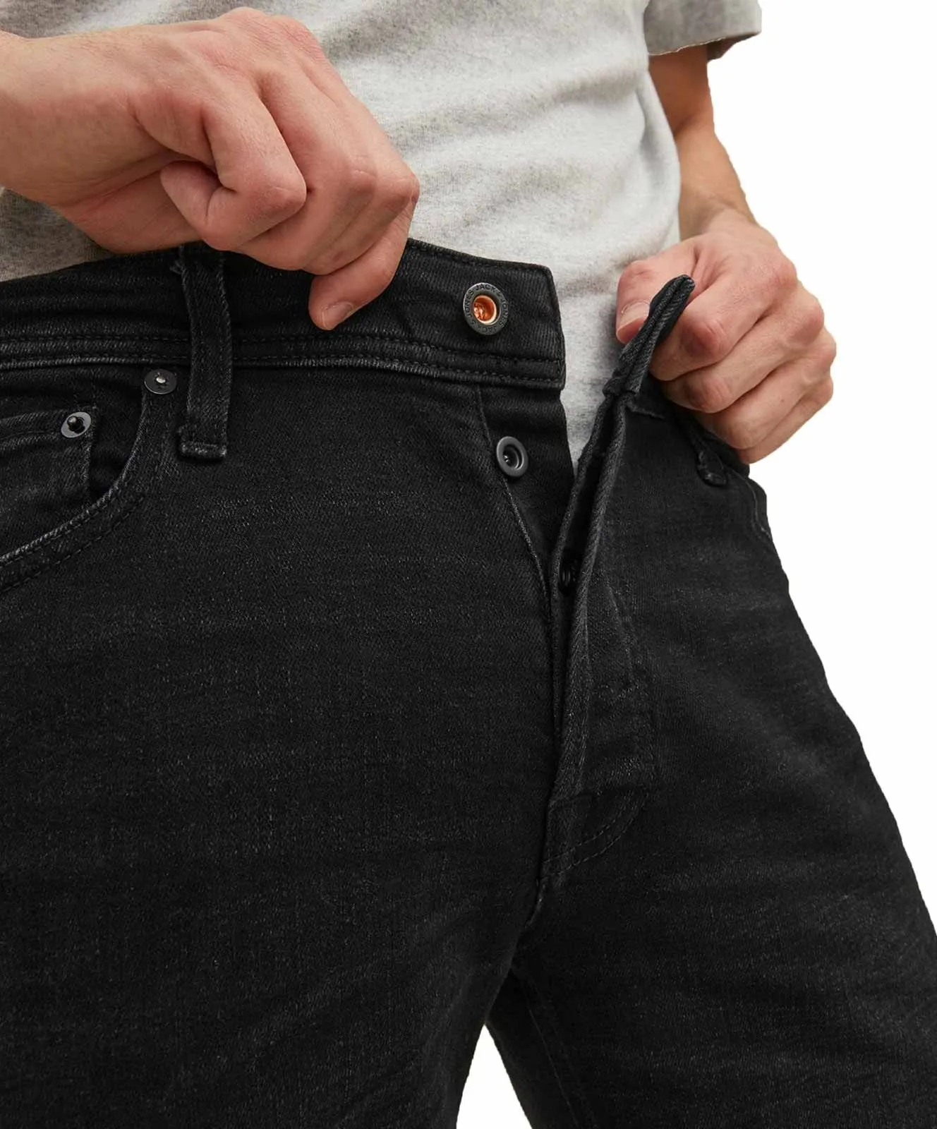Herren Jeans Mike Original von Jack & Jones in Black Denim
