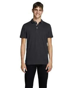 Jack & Jones Herren-Poloshirt Epaulos in Dunkelgrau