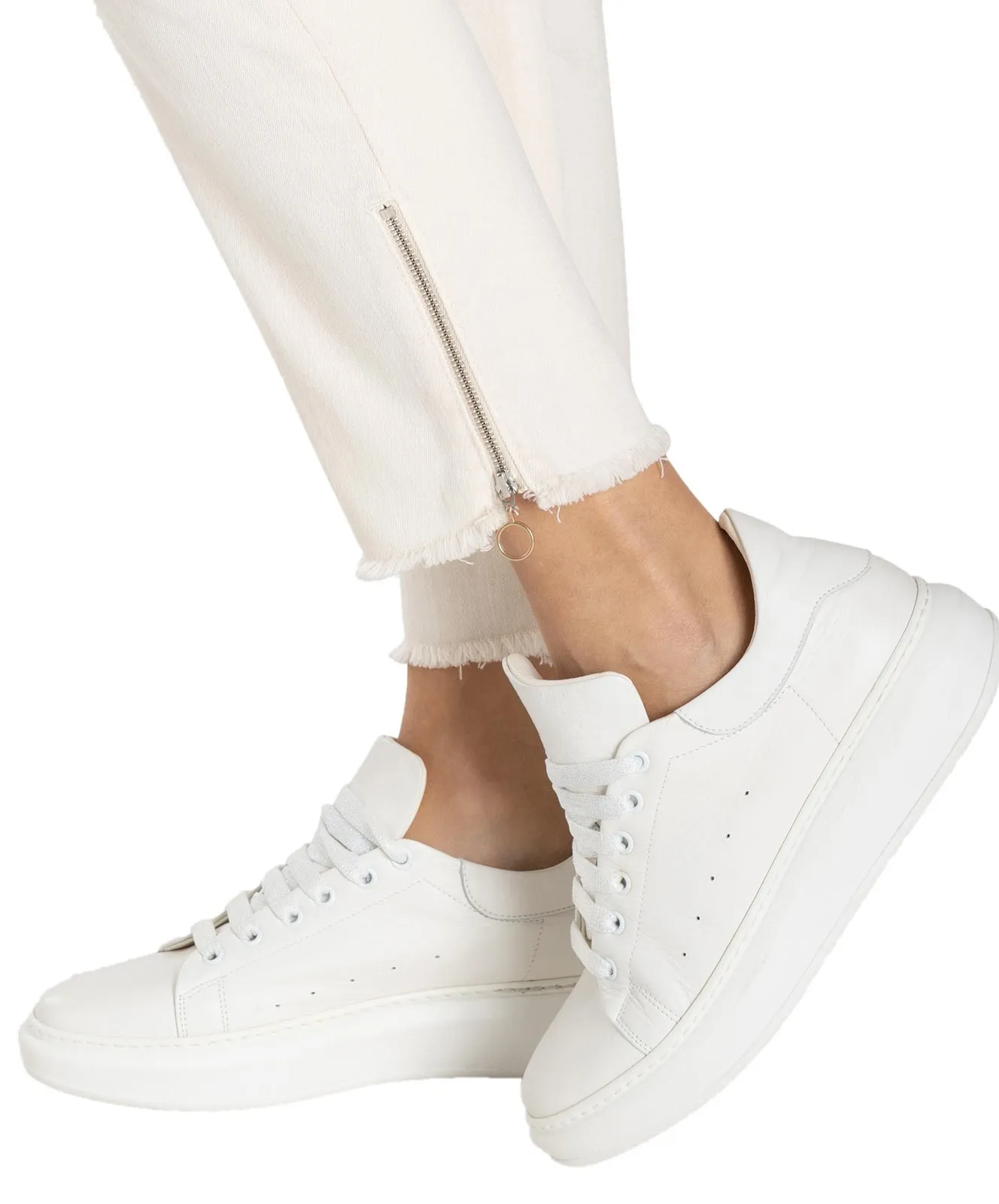 Damen Jeans Rich Slim Chic von MAC in Antique White