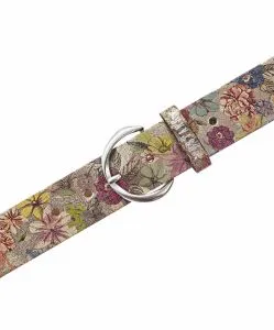 Mustang Gürtel in Blumenmuster mit Vintage-Finish