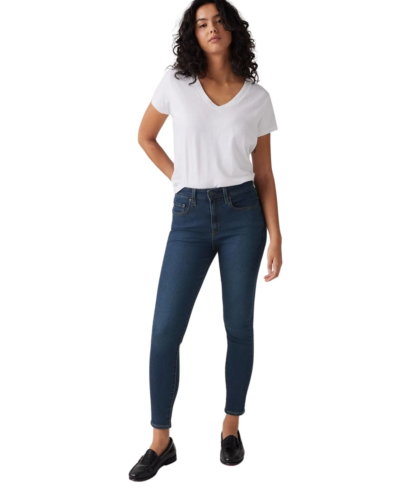 Damen Jeans 721 High-Rise Skinny von Levis in Eternal Indigo Drk Tint