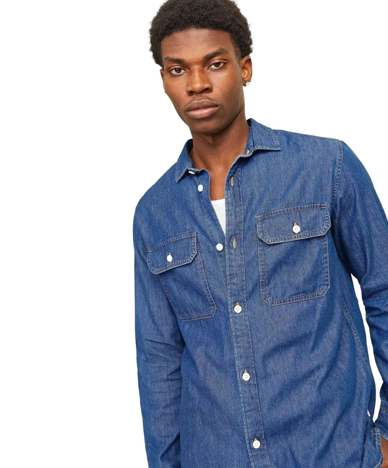 Herren Hemd Travis von Jack & Jones in Medium Blue