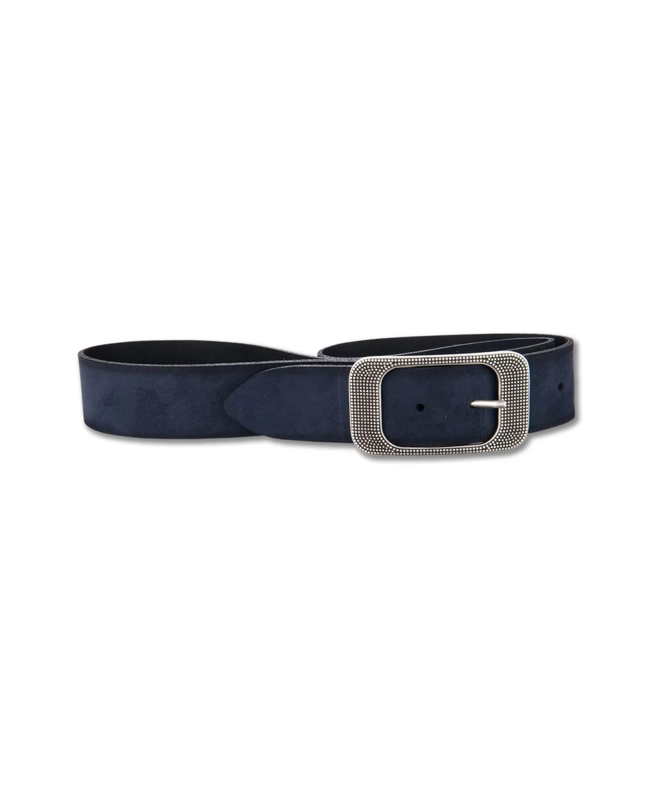 Damen Gürtel 4cm Veloursleder Gürtel von Bernd Götz in Marine