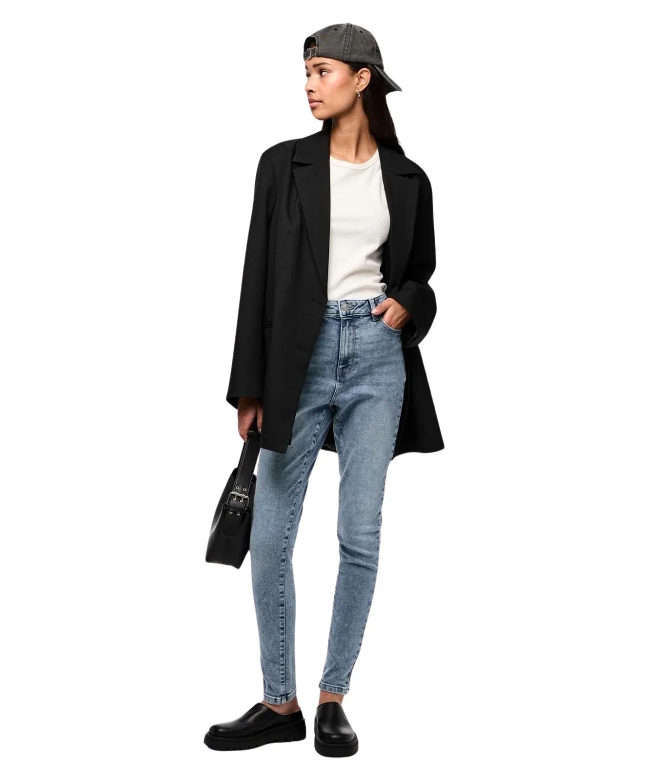 Damen Jeans Dana von Pieces in Light Blue