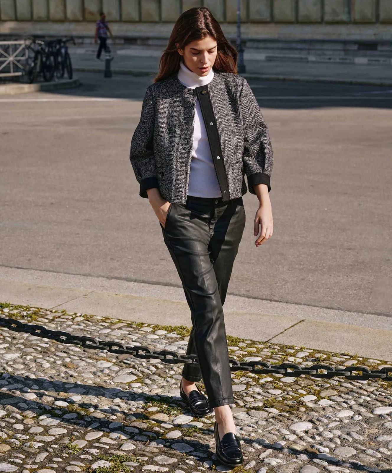 Damen Hose Chino Turn Up von MAC in Black