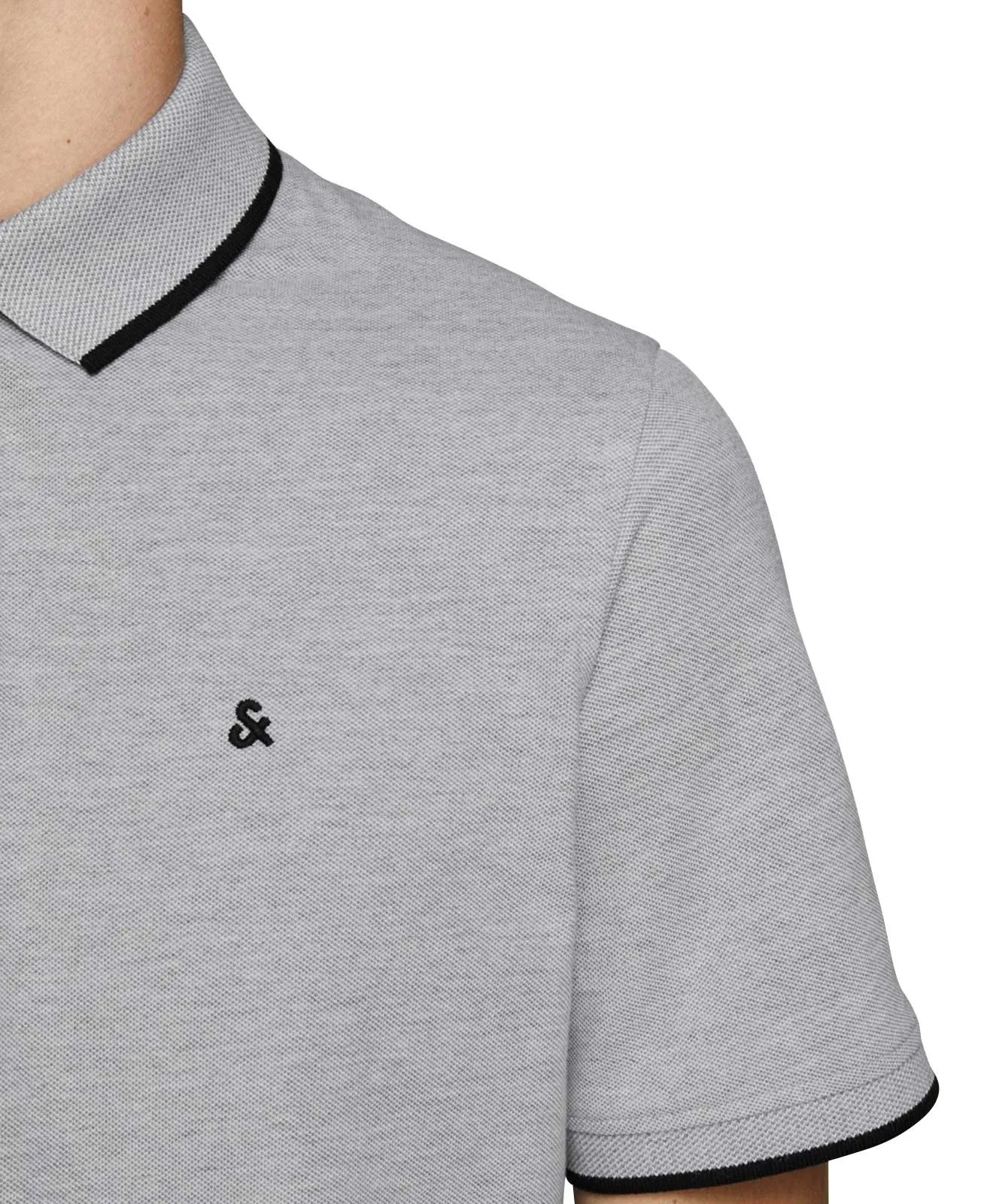 Herren Shirt Epaulos von Jack & Jones in Light Grey Melange