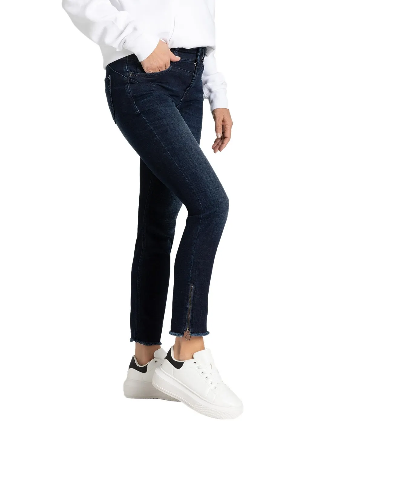 Damen Jeans Rich Slim Chic von MAC in Dark Authentic Commercial Wash