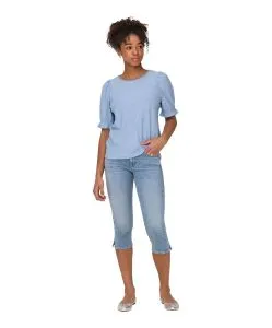 ONLY Jeansshorts Blush in Blau mit Skinny Fit