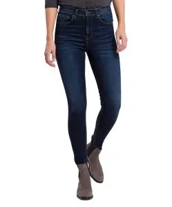 Cross Jeans Skinny Fit Judy mit Ankle-Länge in Dunkelblau