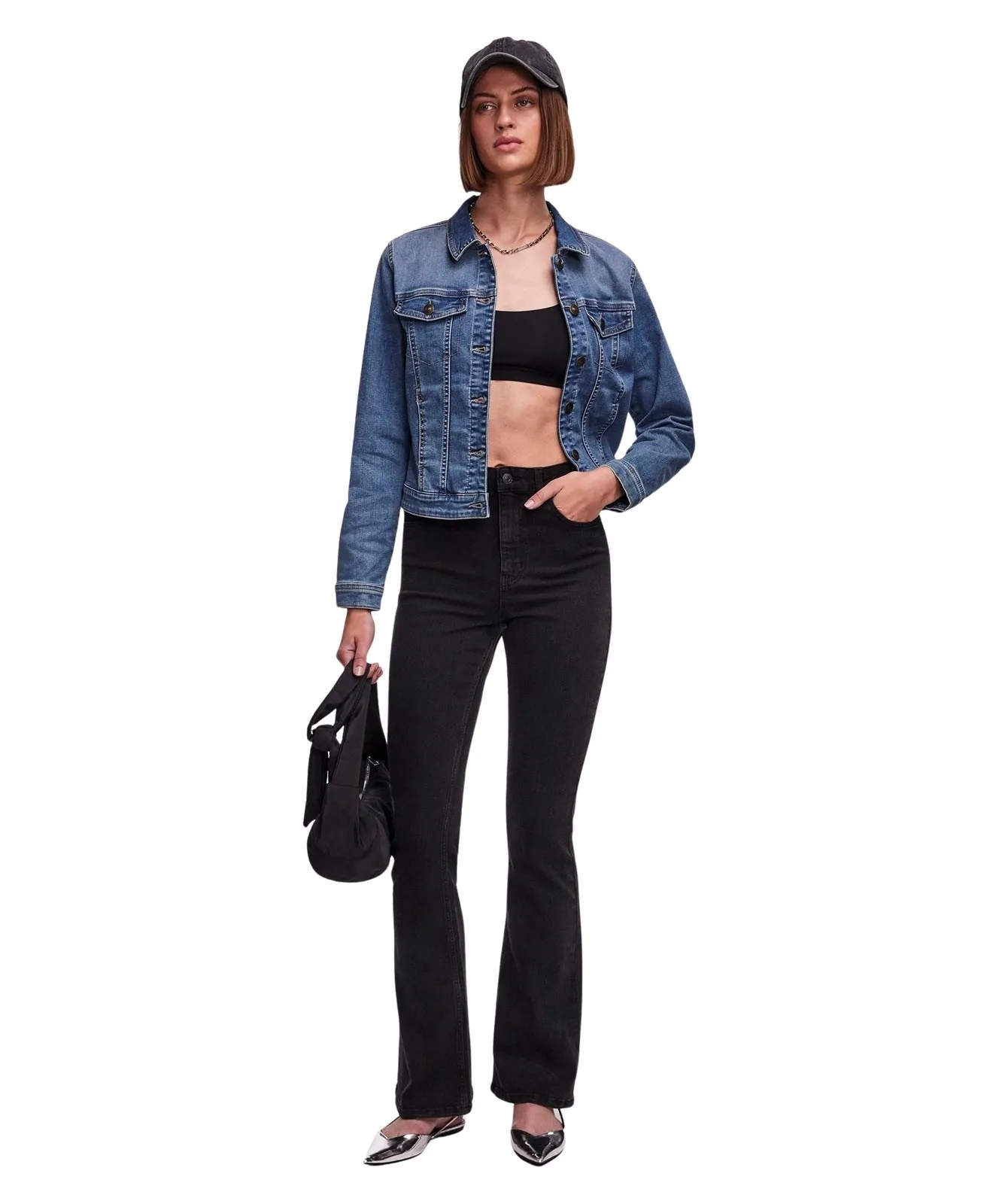 Damen Jeans Peggy von Pieces in Black