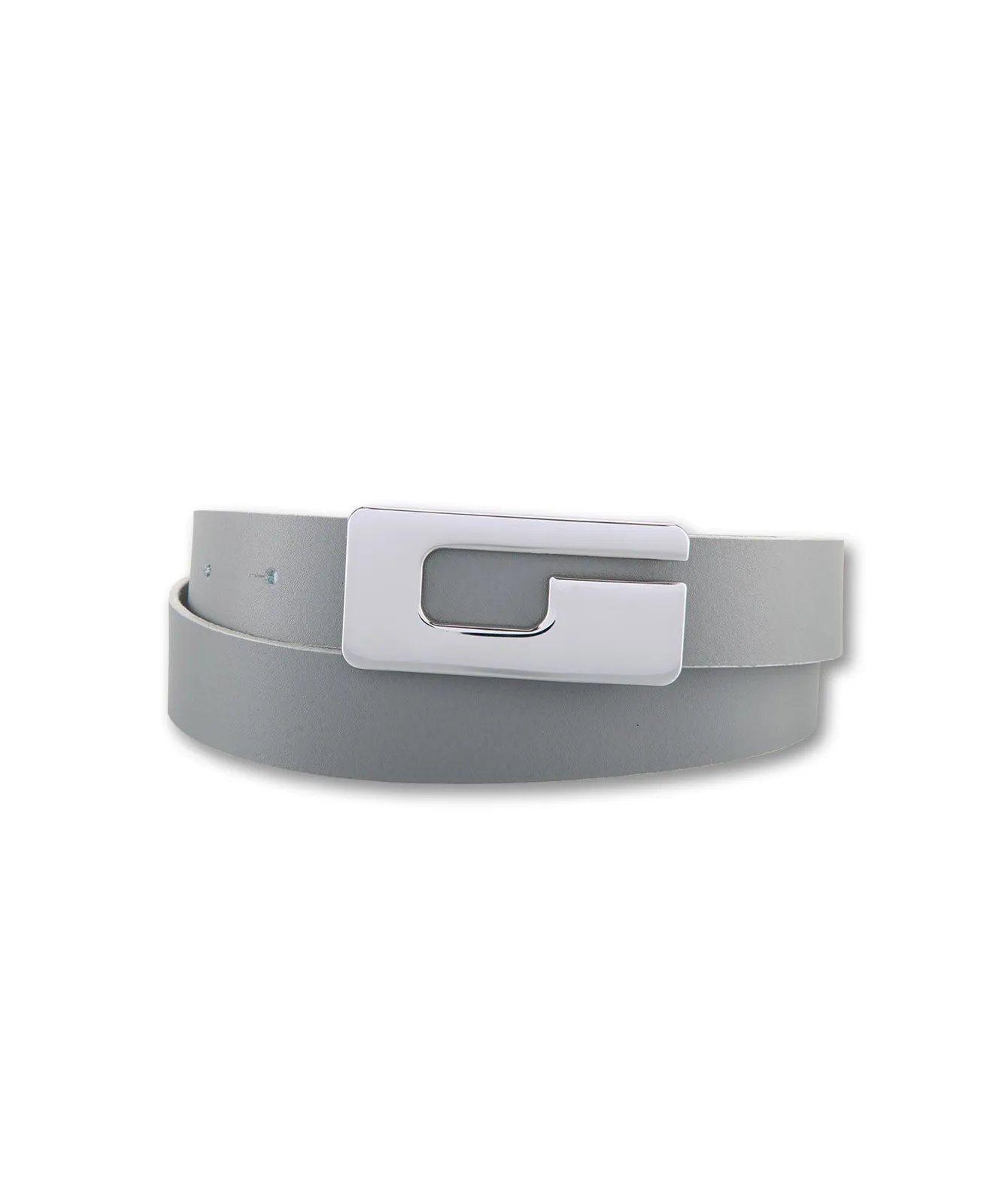 Damen Gürtel 3cm Softleder Koppelgürt. von Bernd Götz in Silbergrau