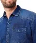 Herren Hemd Long Sleeve Shirt von Paddocks in Mid Blue