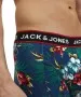 Herren Unterwäsche Flower von Jack & Jones in Black Bardaboes cherry - Maritime blue