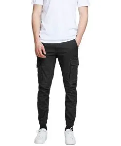 Jack & Jones Cargo Hose Slim Fit Paul in Schwarz