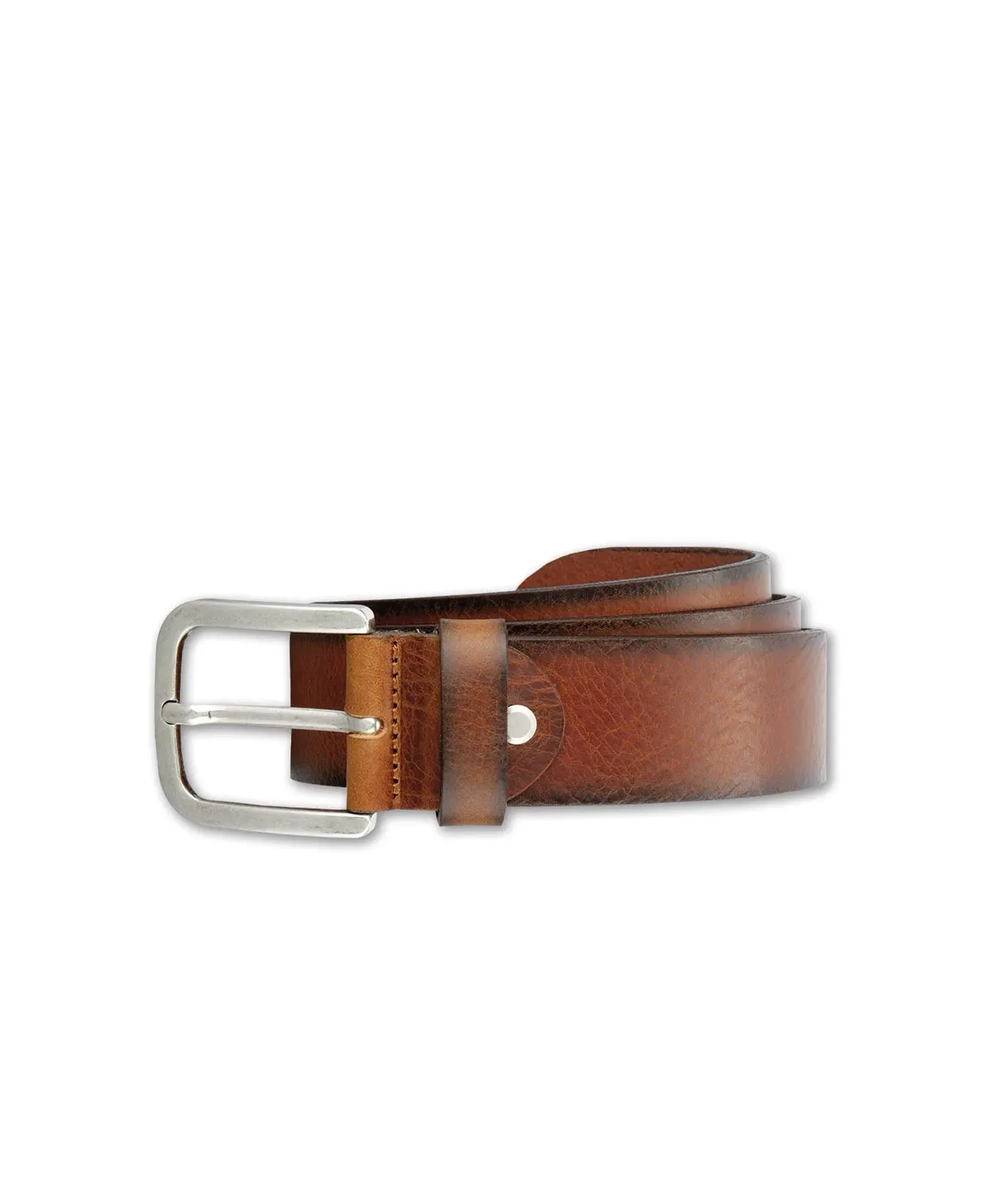 Herren Gürtel 402807 - 4cm Walkleder Gürtel von Bernd Götz in Cognac