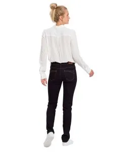 Cross Slim Fit Jeans Mom Anya in Rinsed Denim