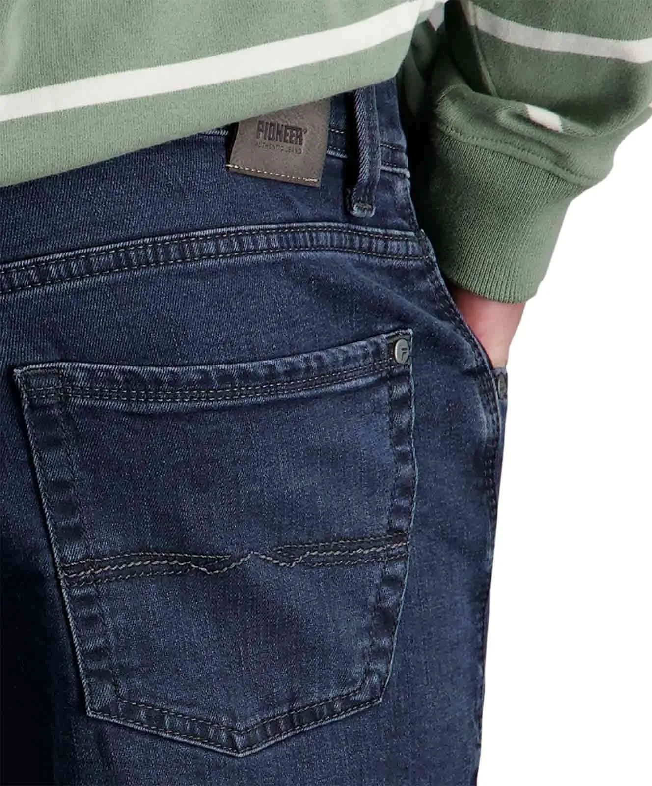 Herren Jeans Rando 1680 von Pioneer in Blue/Black Used Buffies