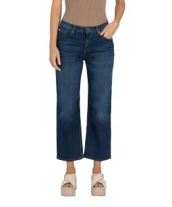 MAC Culotte Jeans in Mittelblau aus leichtem Denim