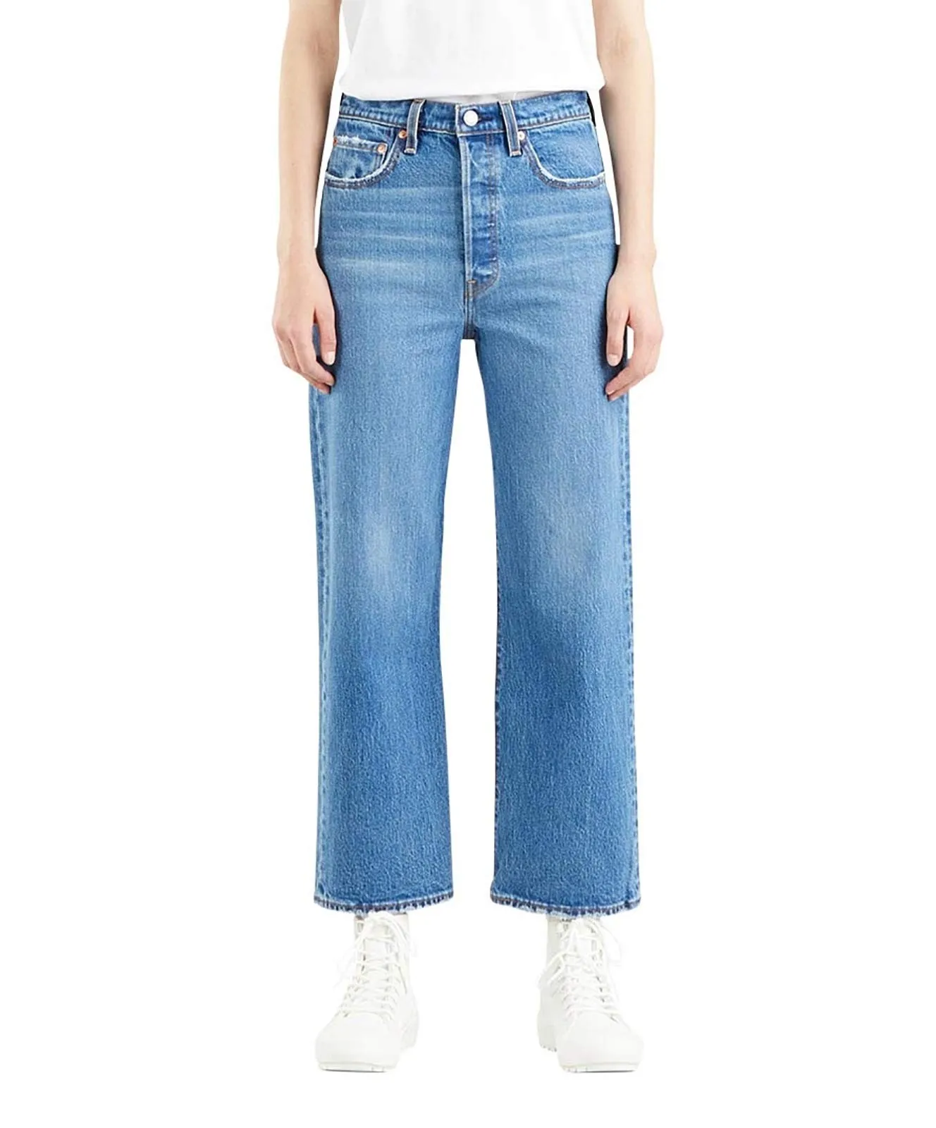 Damen Jeans Ribcage Straight Ankle von Levis in Jazz Jive Together