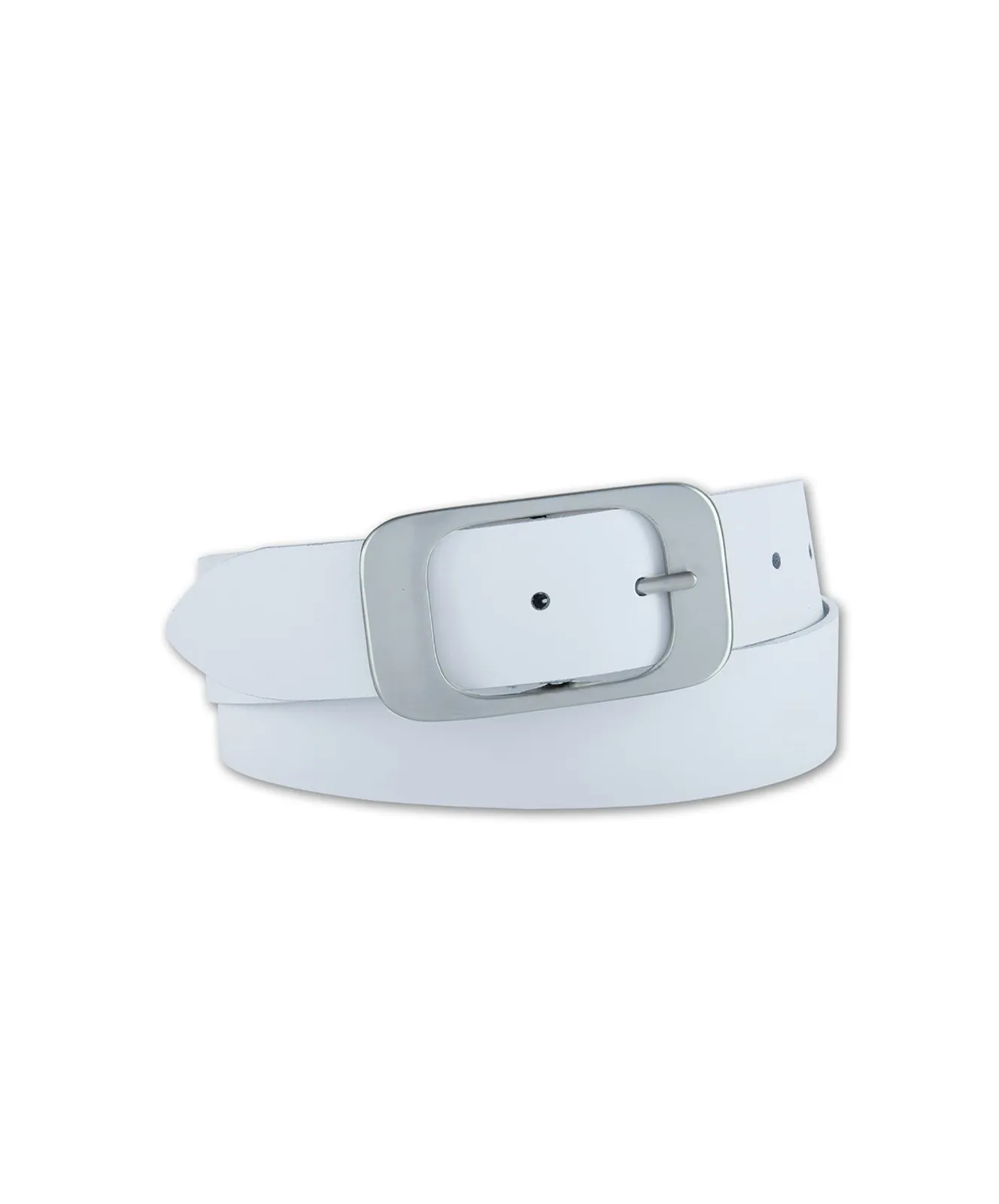 Damen Gürtel 4cm Softledergürtel von Bernd Götz in Weiß