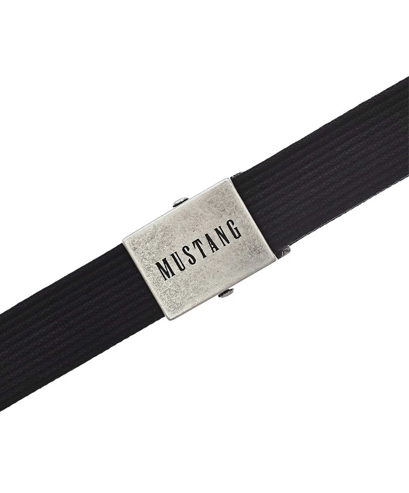 Herren Gürtel 40 mm Baumwoll-Bandgürtel von Mustang in Anthrazit