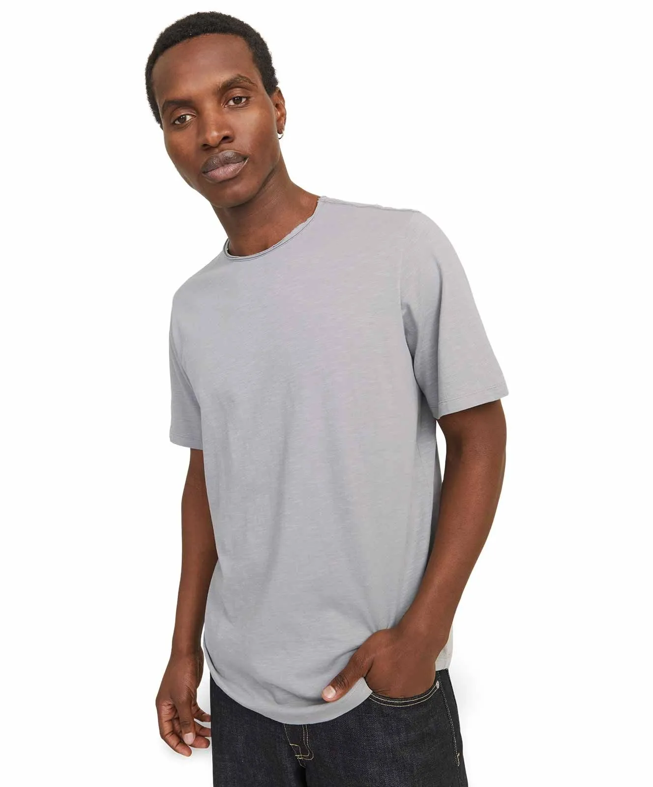 Herren Shirt Basher Tee von Jack & Jones in Utimate Grey