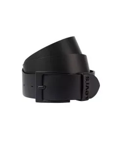 Levi's Gürtel Ashland aus glattem Rindsleder in Schwarz