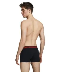 Jack & Jones Boxershorts Einfarbig (3 Stück) in Schwarzem Asphalt