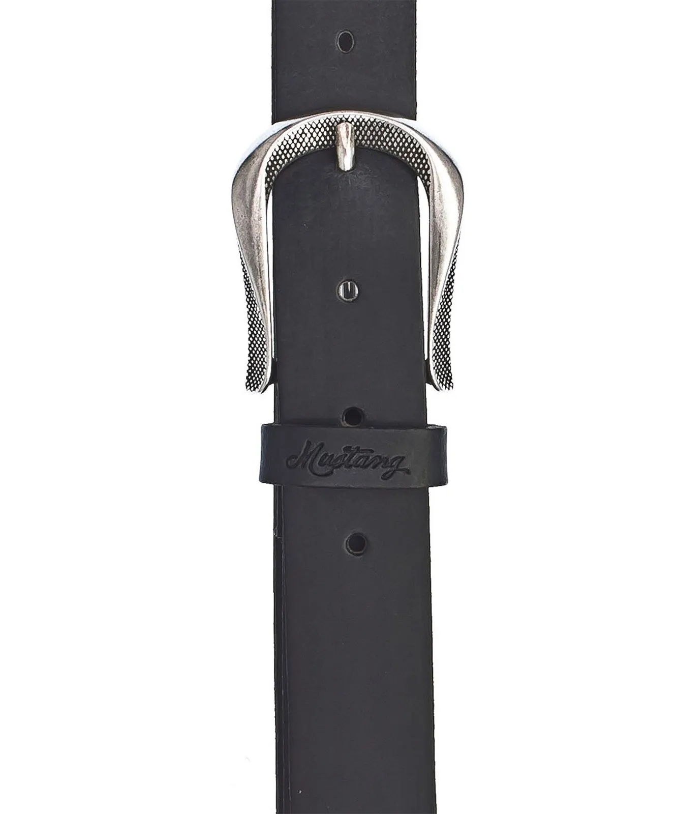 Damen Gürtel 30 mm Ledergürtel mit Schließe von Mustang in Black