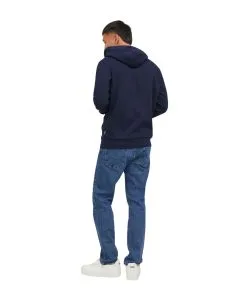 Jack & Jones Logo Sweatshirt mit Kapuze in Navy Blazer