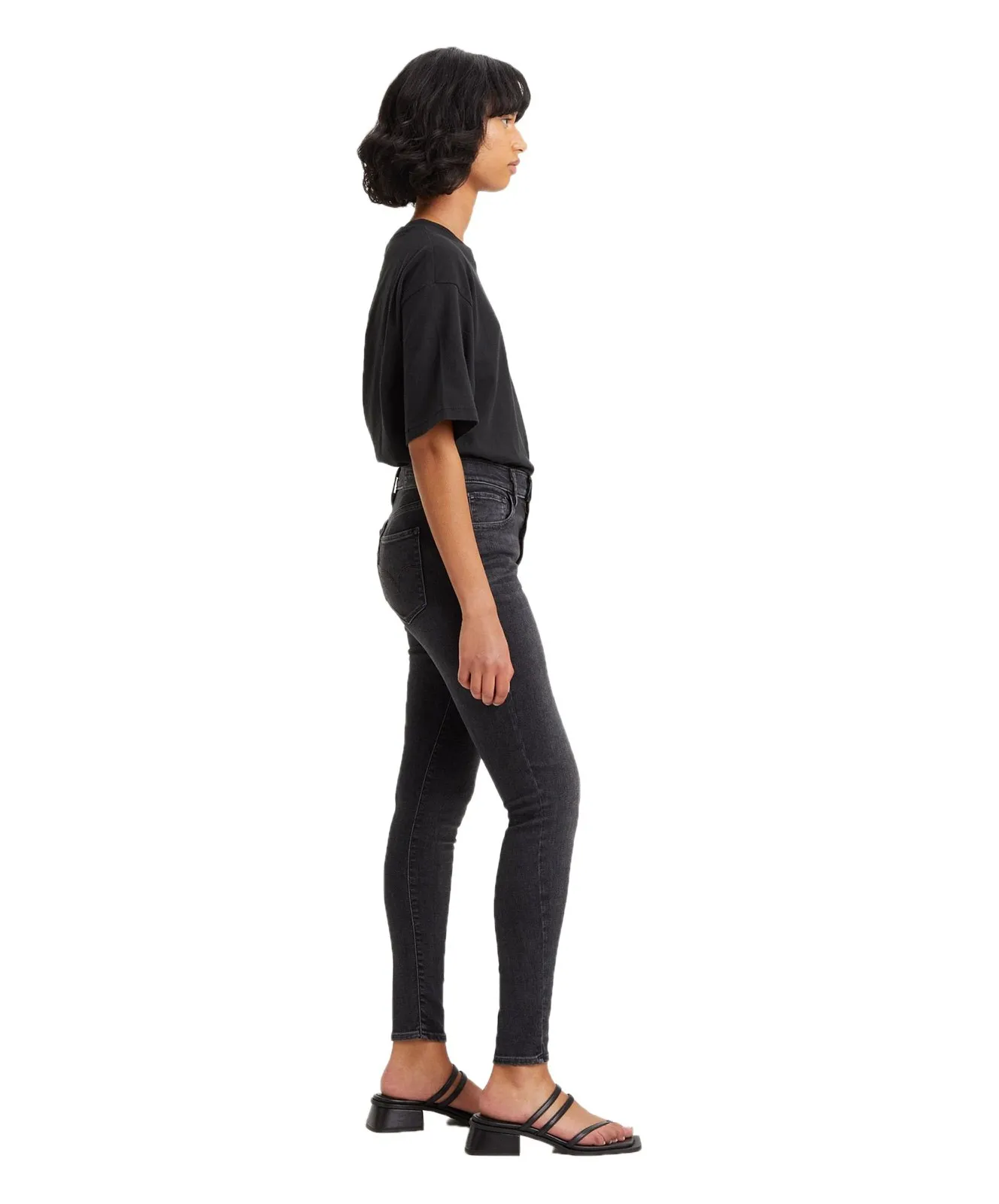 Damen Jeans 720 High Rise Super Skinny von Levis in Black Mustang