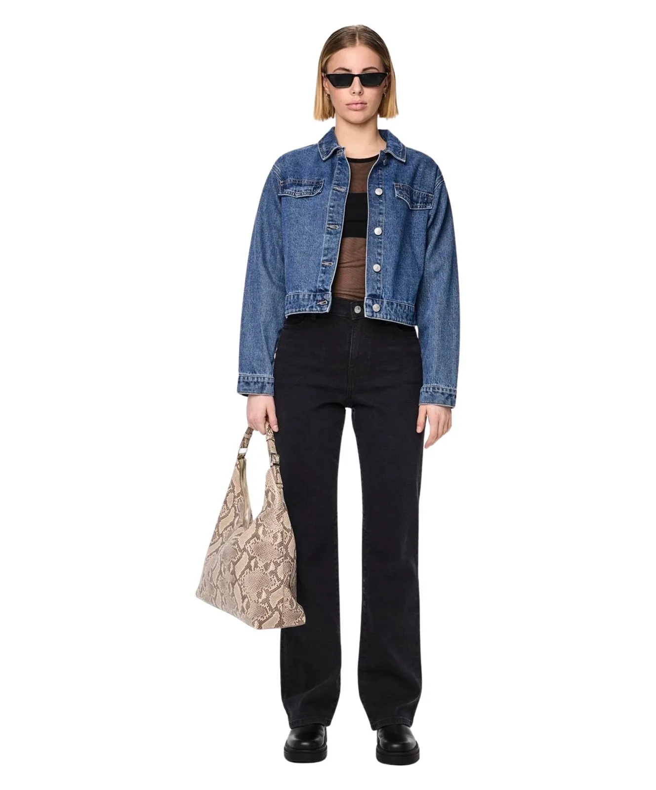 Damen Jeans Kesia von Pieces in Medium Blue