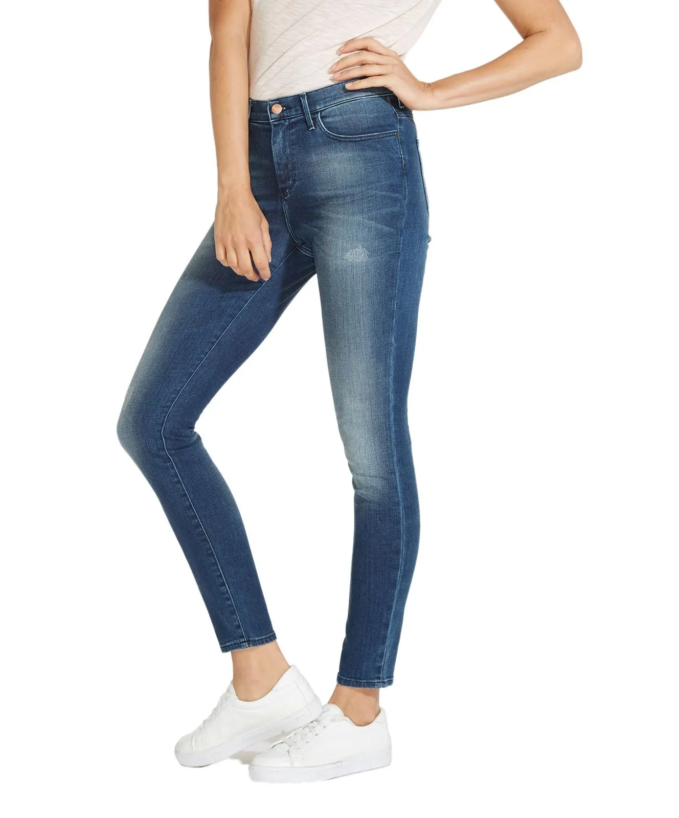 Wrangler High Rise Skinny Jeans in Vintage Blue