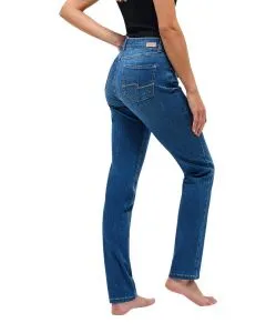 Angels Jeans Straight Fit Cici im zeitlosen Blue Used