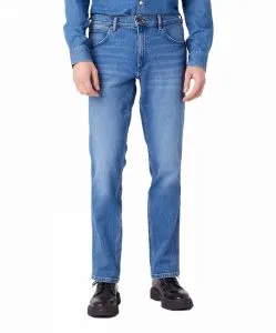 Wrangler Greensboro Jeans Straight Leg in Used-Optik