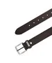 Herren Gürtel 35 mm Ledergürtel mit Schließe von Mustang in Dunkelbraun
