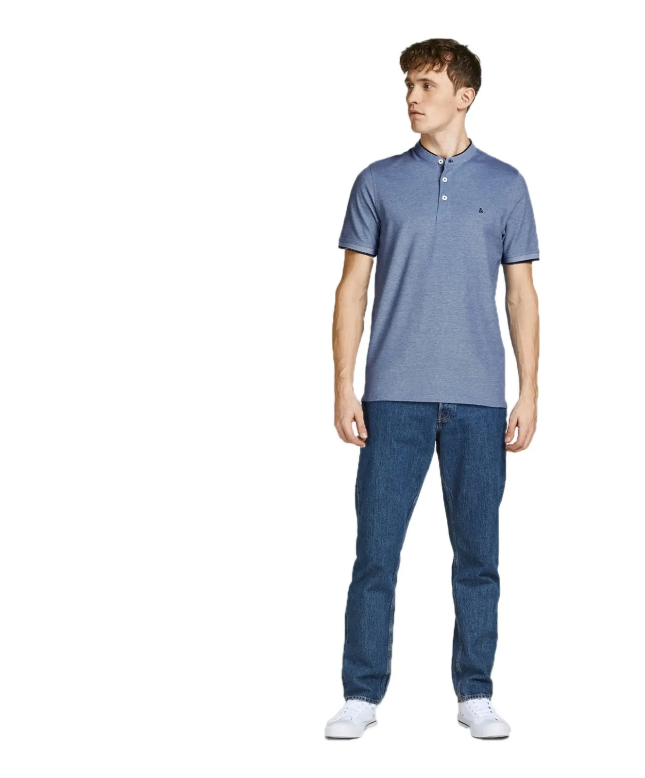 Herren Shirt Paulos Mao von Jack & Jones in Bright Cobalt
