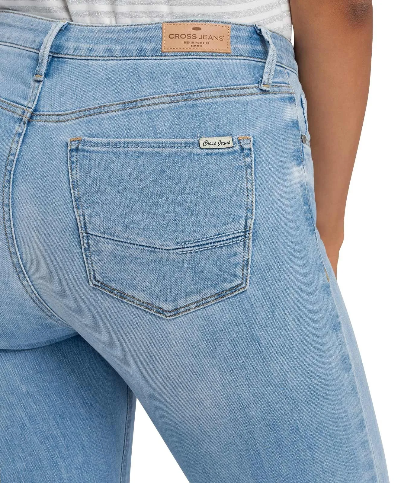 Damen Jeans Alan von Cross in Sky Blue Washed