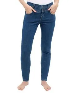 Angels Jeans Skinny Button mit Doppelknopf in Stonewash