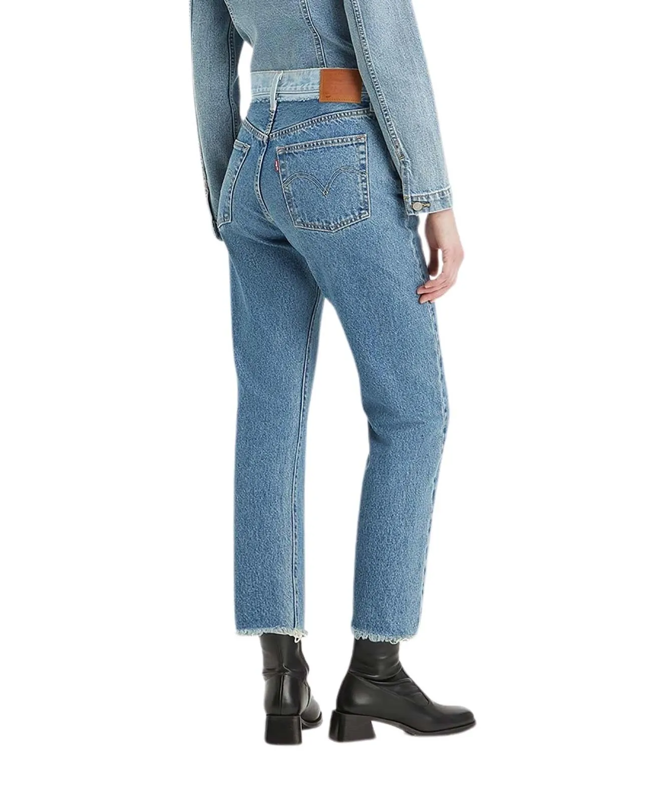 Damen Jeans 501 Crop Split von Levis in Splitting Hairs