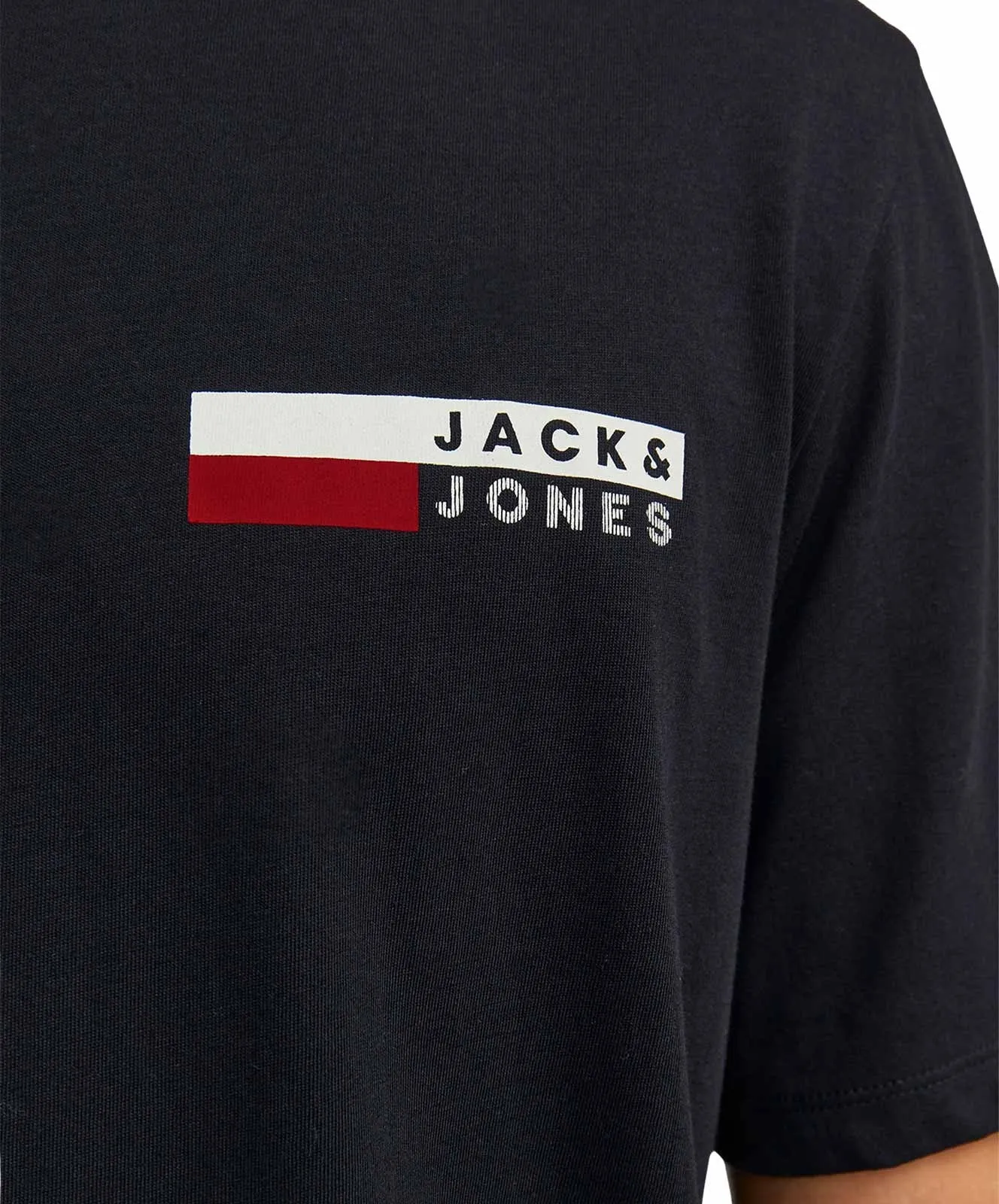 Herren Shirt Corp Logo Tee von Jack & Jones in Black P4 Small Print