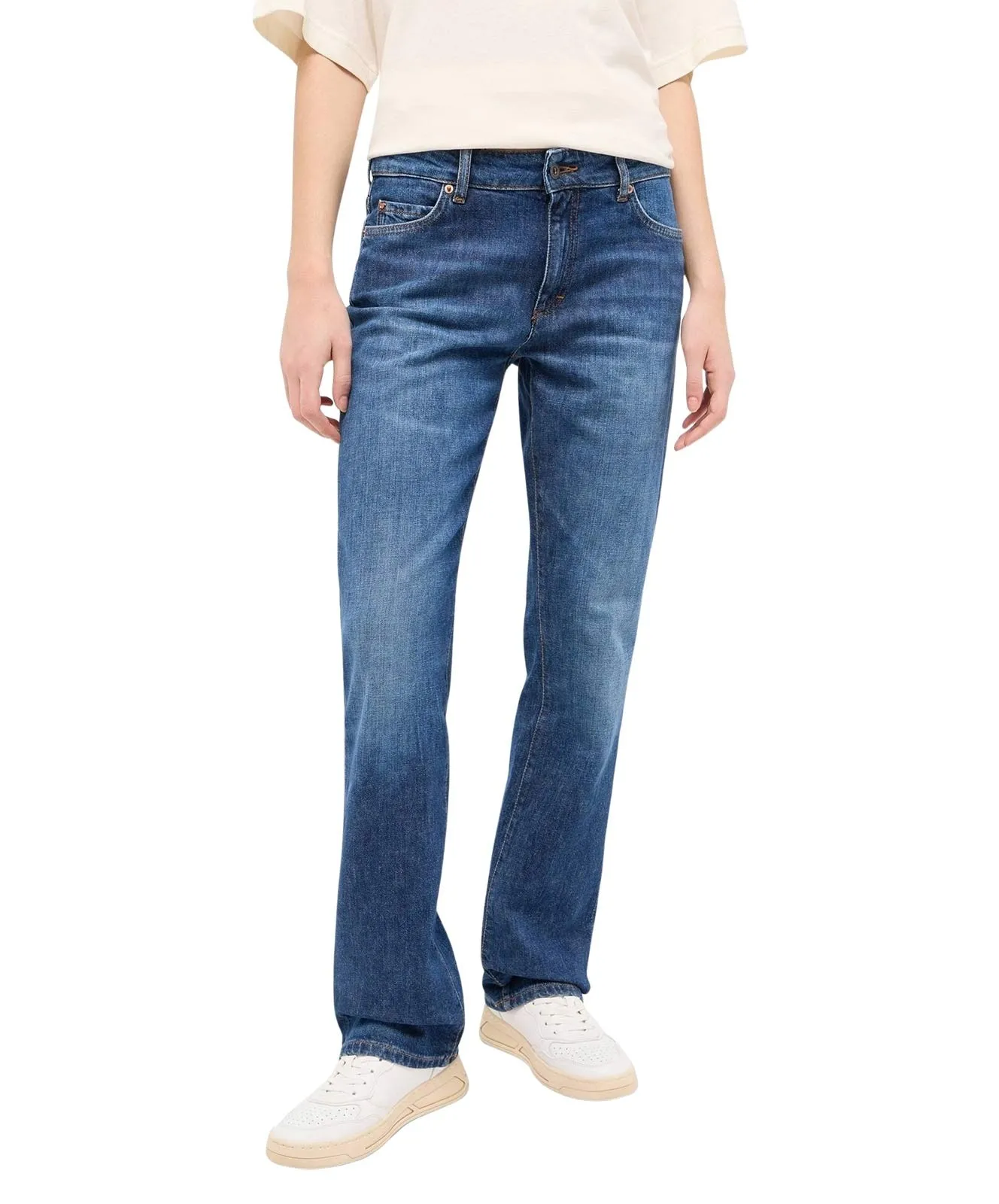 Damen Jeans Crosby Relaxed Straight von Mustang in Denim blue