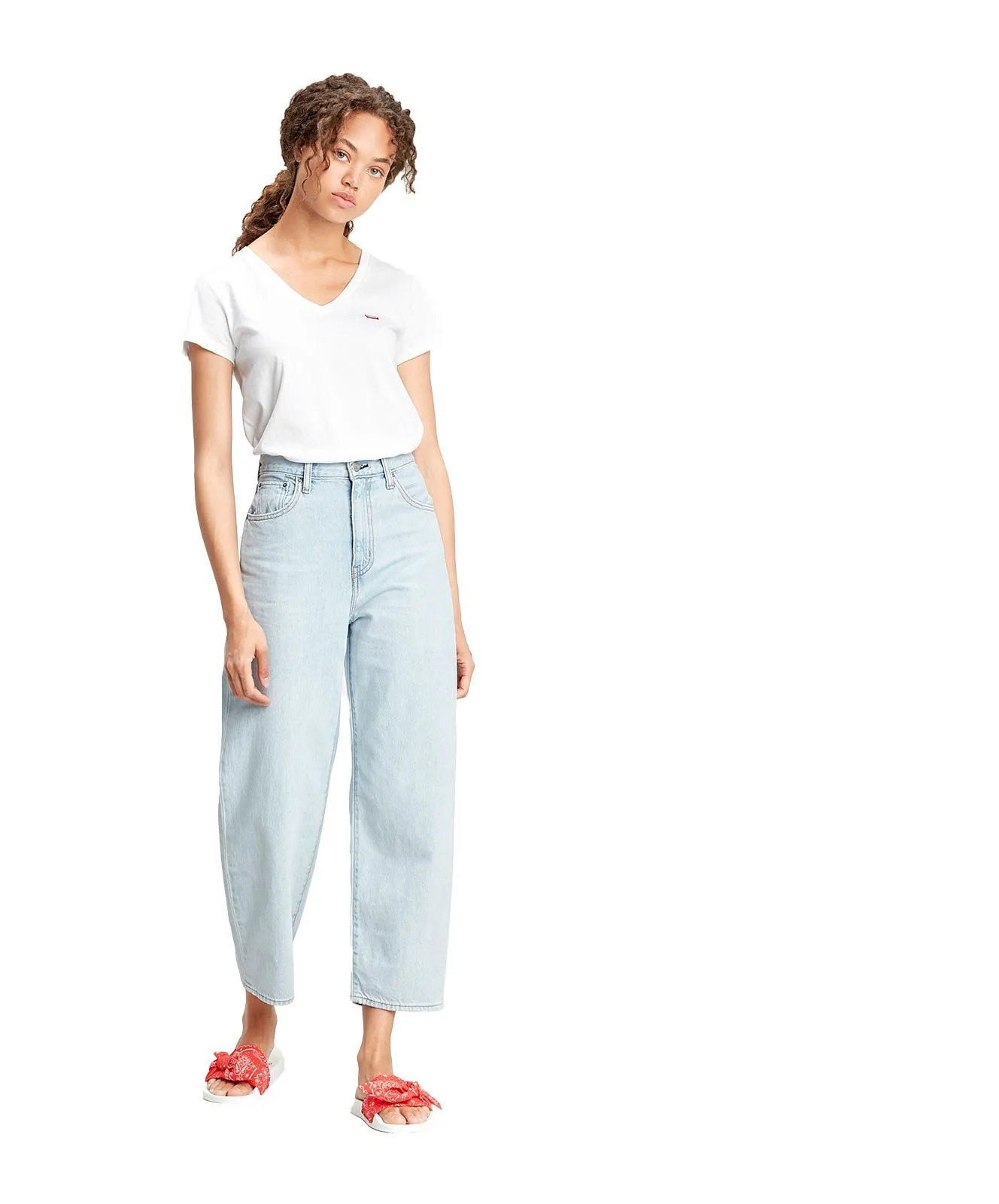 Damen Shirt Perfect V-Neck Tee  von Levis in White