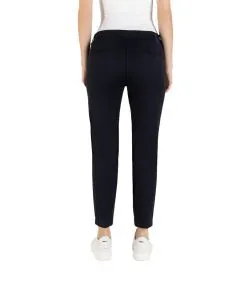 MAC Hose Chino Turn Up in dunkelblauem Stretch Gabardin