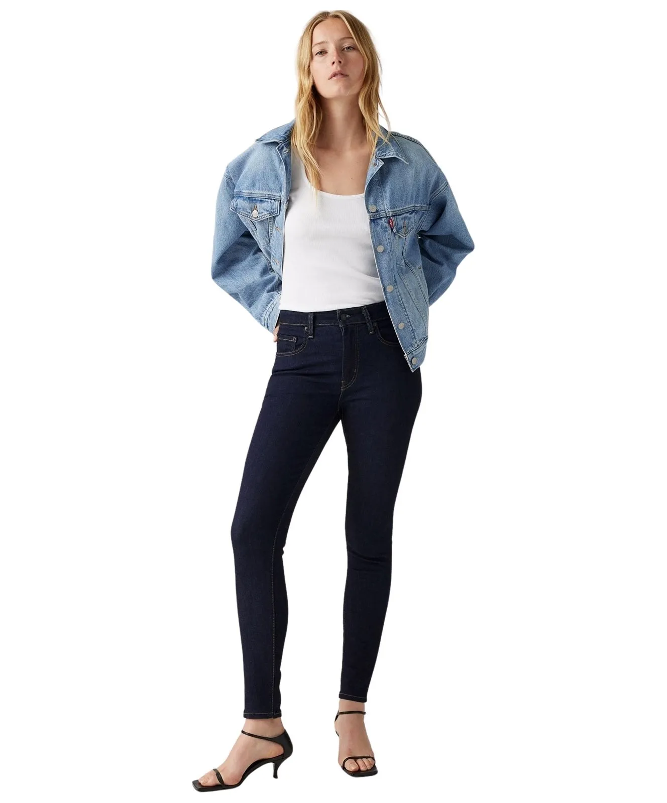 Damen Jeans 721 High-Rise Skinny von Levis in Blue Wave Rinse